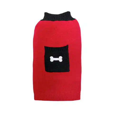 ⁨Sweterek dla psa Happet 410S czerwony S-25cm⁩ w sklepie Wasserman.eu