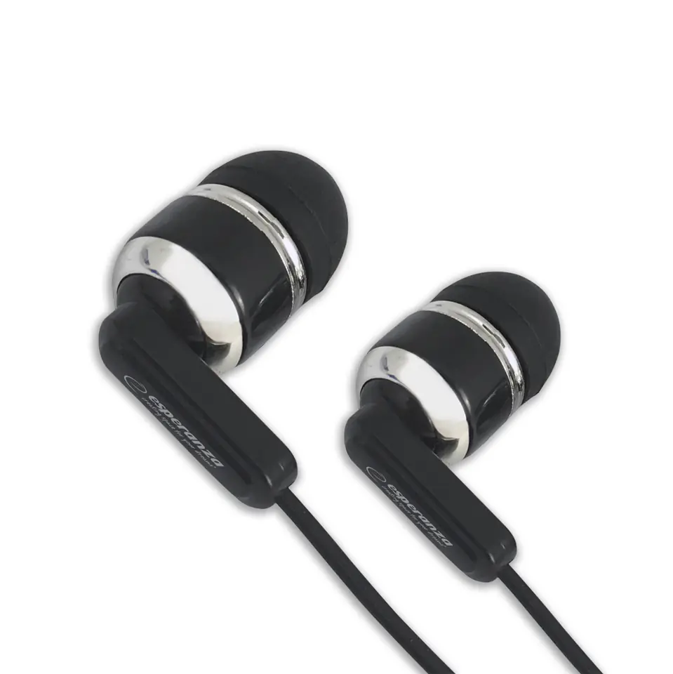 ⁨EH194K Esperanza in-ear headphones with microphone eh194 black⁩ at Wasserman.eu