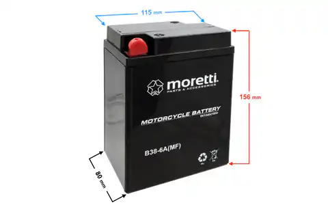 ⁨Akumulator Moretti AGM (Gel) MB38-6A⁩ w sklepie Wasserman.eu