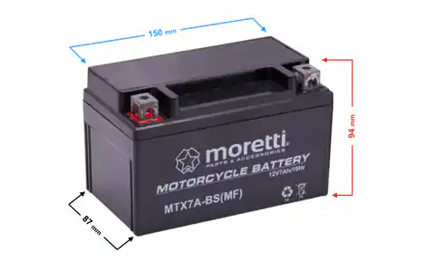 ⁨Akumulator Moretti AGM (Gel) MTX7A-BS⁩ w sklepie Wasserman.eu