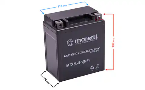 ⁨Akumulator Moretti AGM (Gel) MTX7L-BS⁩ w sklepie Wasserman.eu