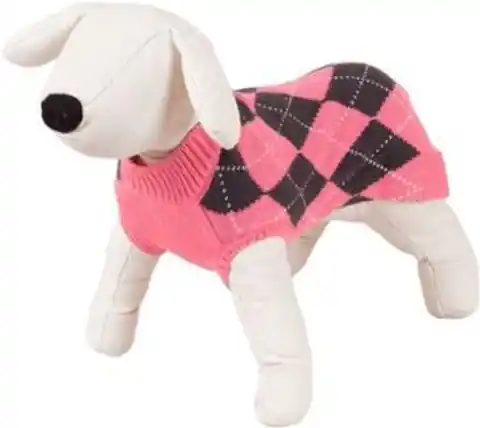 ⁨Sweterek dla psa Happet 460L romby róż L-35cm⁩ w sklepie Wasserman.eu