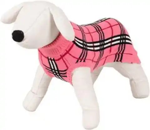 ⁨Sweterek dla psa Happet 470L róż krata L-35cm⁩ w sklepie Wasserman.eu