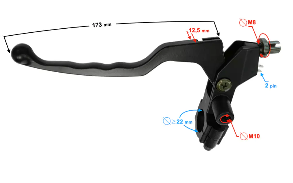 ⁨Dźwignia sprzęgła ręczna lewa do motocykla Classic 125⁩ w sklepie Wasserman.eu