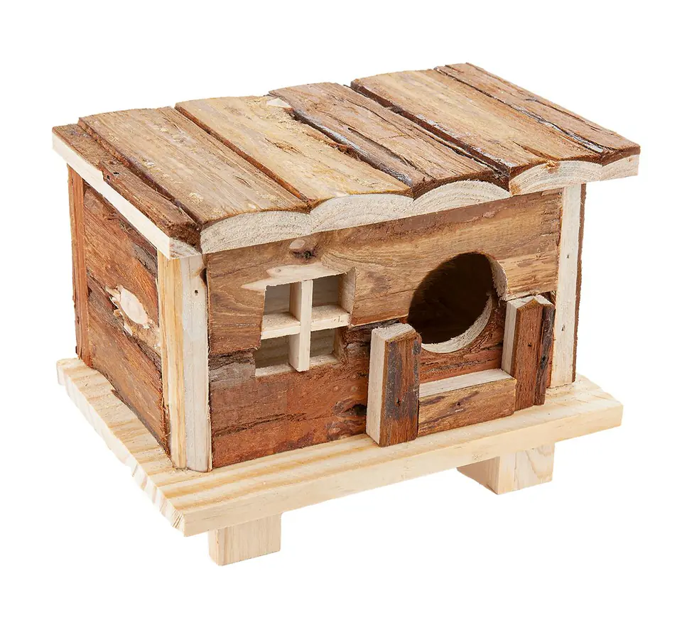 Domek dla chomika, drewniany 18cm w sklepie Wasserman.eu