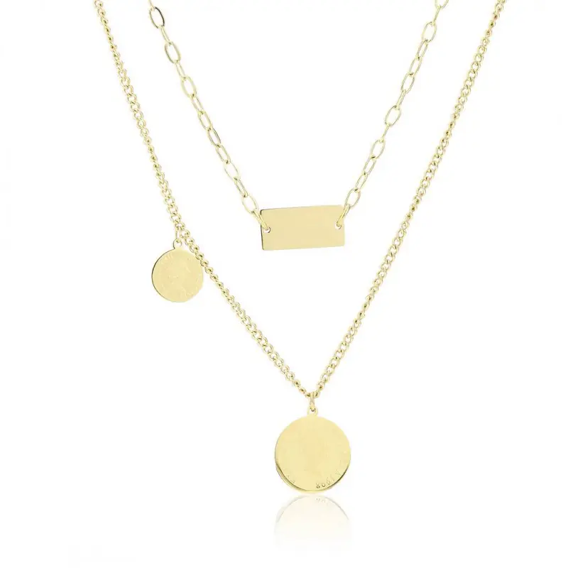 Naszyjnik stal chirurgiczna złoty NST1063 w sklepie Wasserman.eu