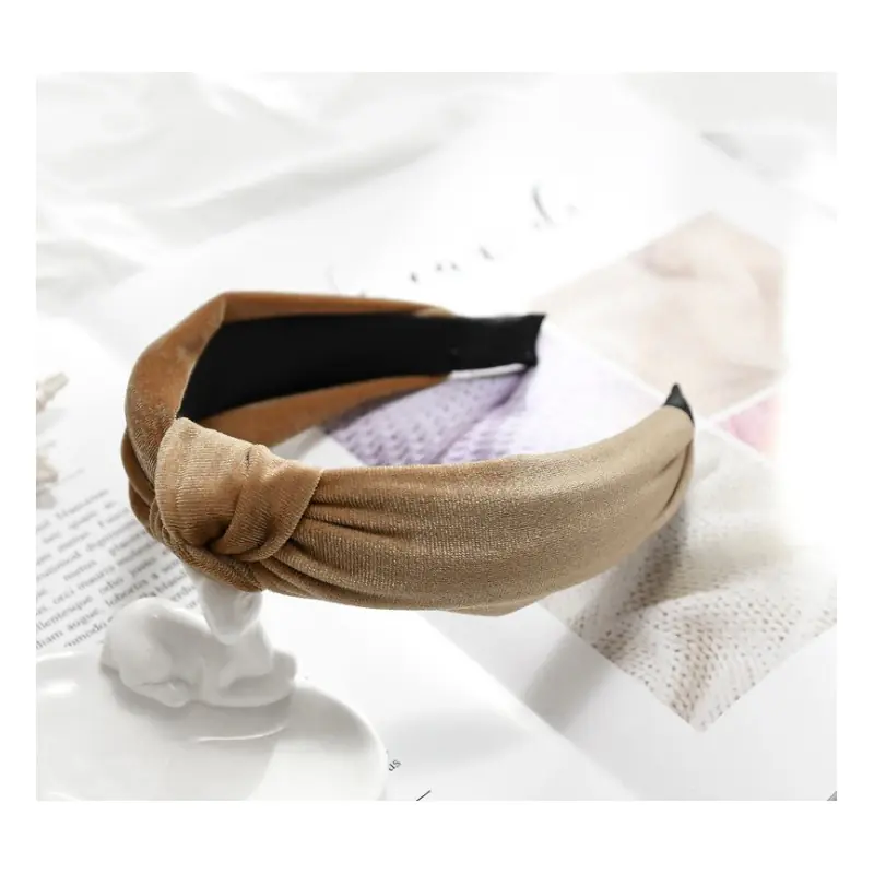 Opaska turban z materiału krem O229K w sklepie Wasserman.eu