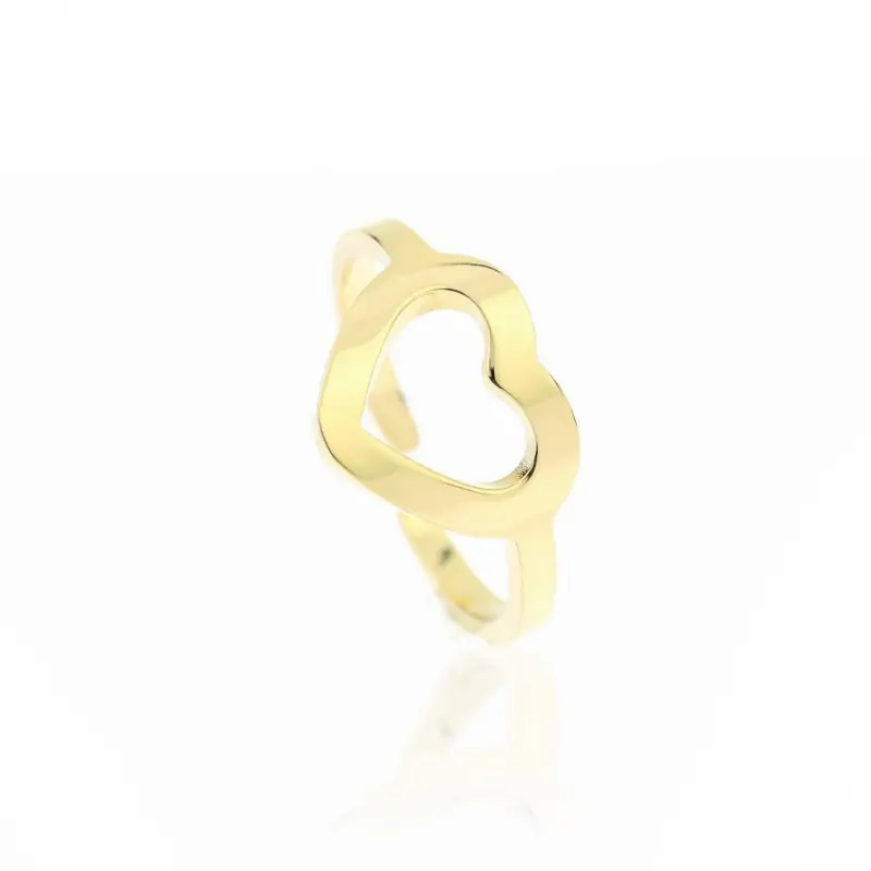 ⁨Ring gold plated surgical steel PST603, Ring Size: US9 EU20⁩ at Wasserman.eu