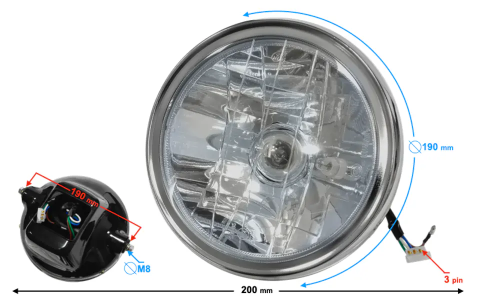 ⁨Reflektor do motoroweru Fighter 1⁩ w sklepie Wasserman.eu