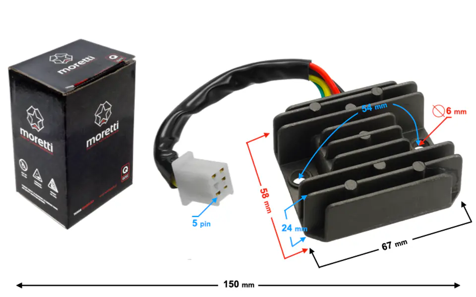 ⁨Regulator napięcia motorower fighter 5kabli⁩ w sklepie Wasserman.eu