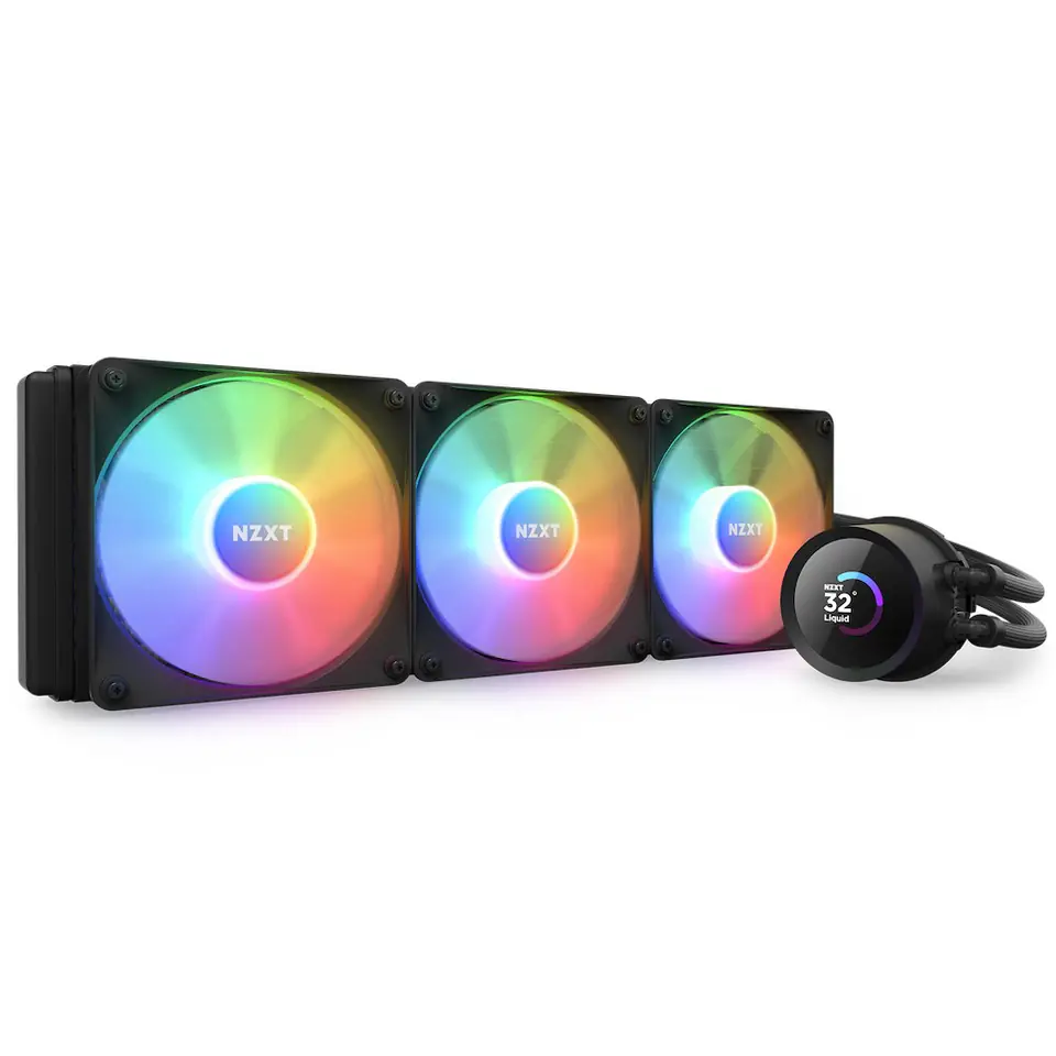 ⁨NZXT Kraken 360 RGB Processor All-in-one liquid cooler 12 cm Black 1 pc(s)⁩ at Wasserman.eu