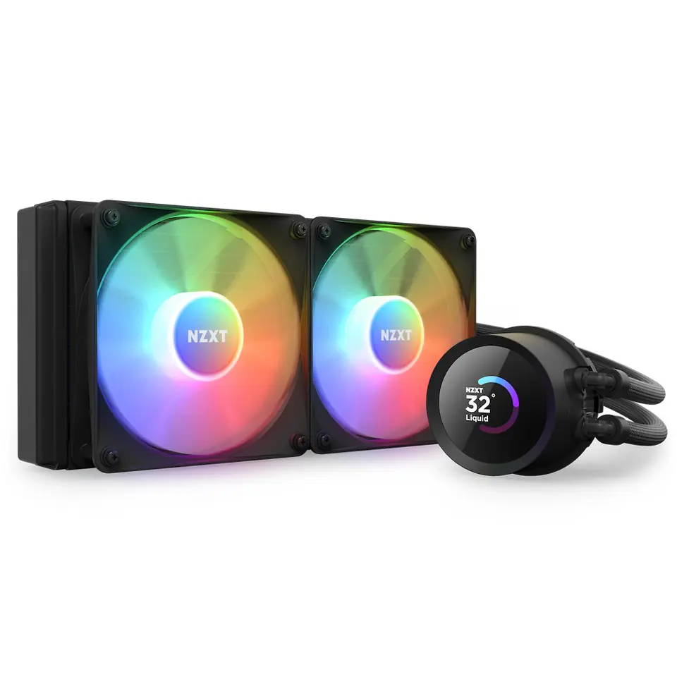 ⁨NZXT Kraken 240 RGB Processor All-in-one liquid cooler 12 cm Black 1 pc(s)⁩ at Wasserman.eu