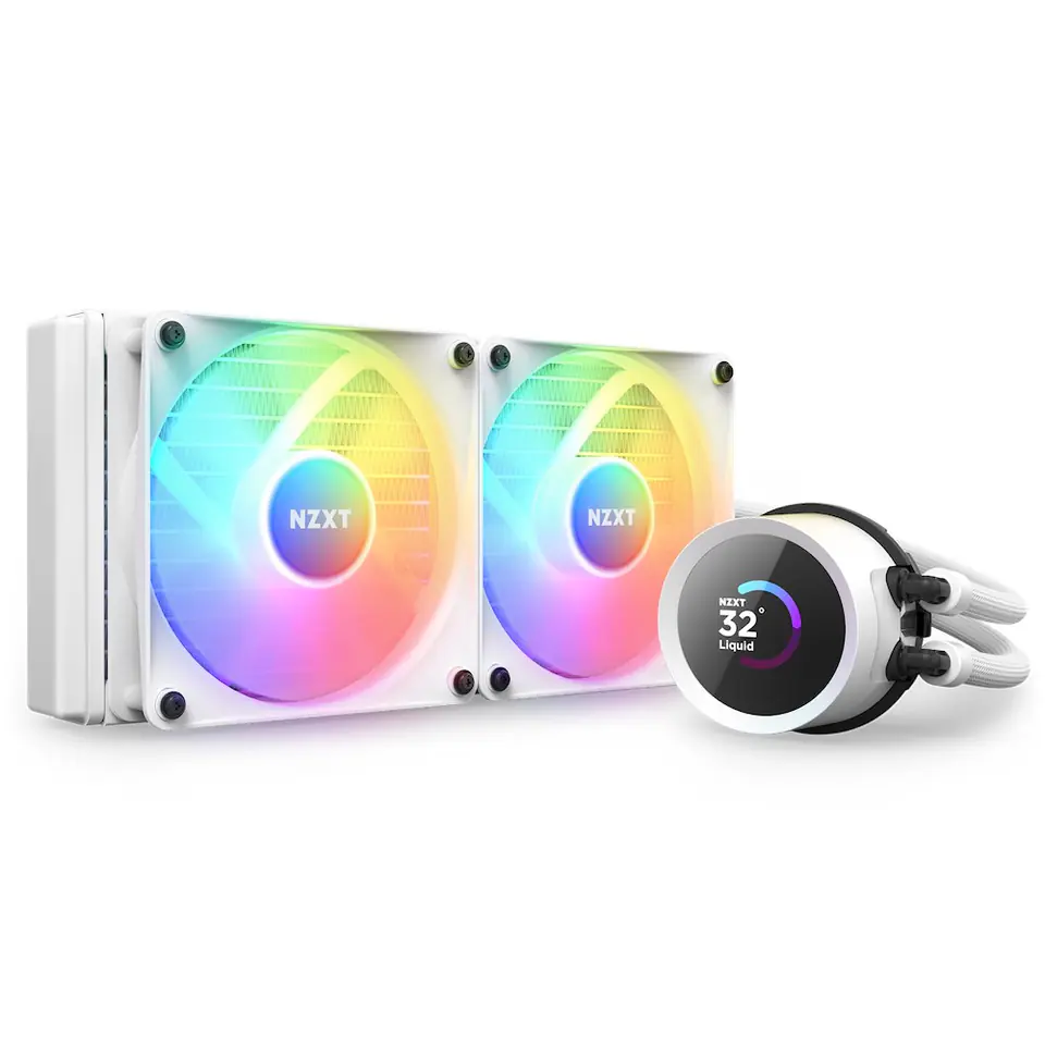 ⁨NZXT Kraken 240 RGB Processor All-in-one liquid cooler 12 cm White 1 pc(s)⁩ at Wasserman.eu