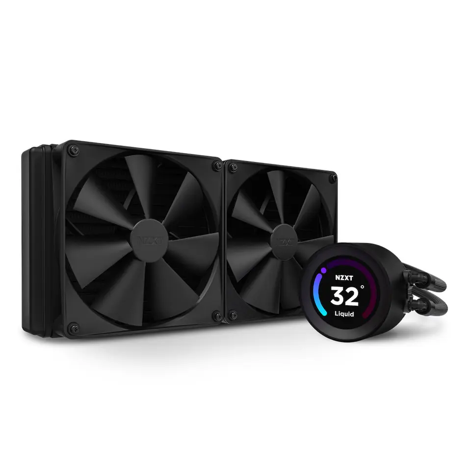 ⁨NZXT Kraken Elite 280 Processor All-in-one liquid cooler 14 cm Black⁩ at Wasserman.eu