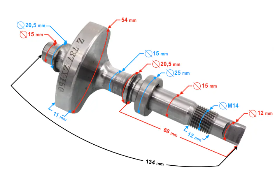 ⁨Wałek wyrównoważający do motocykla Blade 125⁩ w sklepie Wasserman.eu