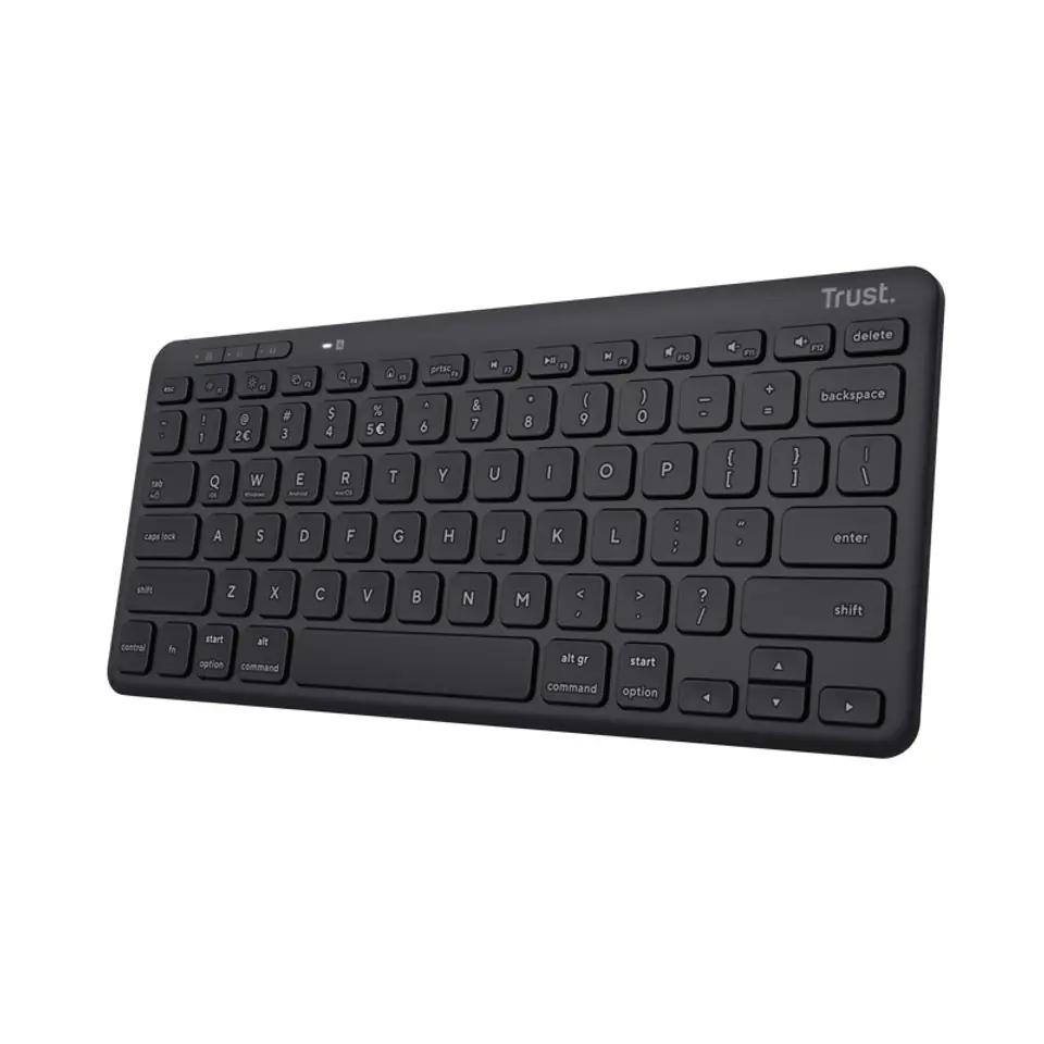 ⁨Trust Lyra keyboard Universal RF Wireless + Bluetooth QWERTY US English Black⁩ at Wasserman.eu