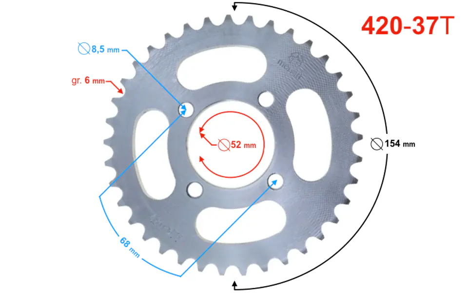 ⁨Zębatka tylna 37/420 do Cross 110⁩ w sklepie Wasserman.eu