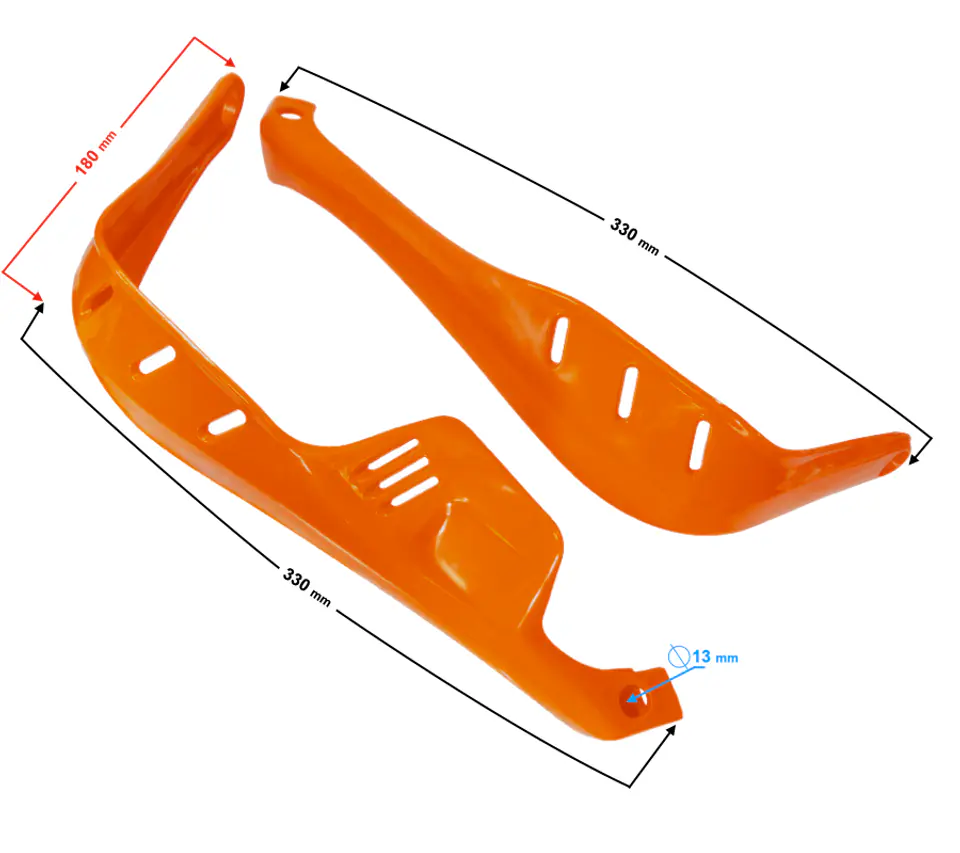 ⁨Osłona dłoni handbar Cross Enduro typ 1 Pomarańczowa⁩ w sklepie Wasserman.eu