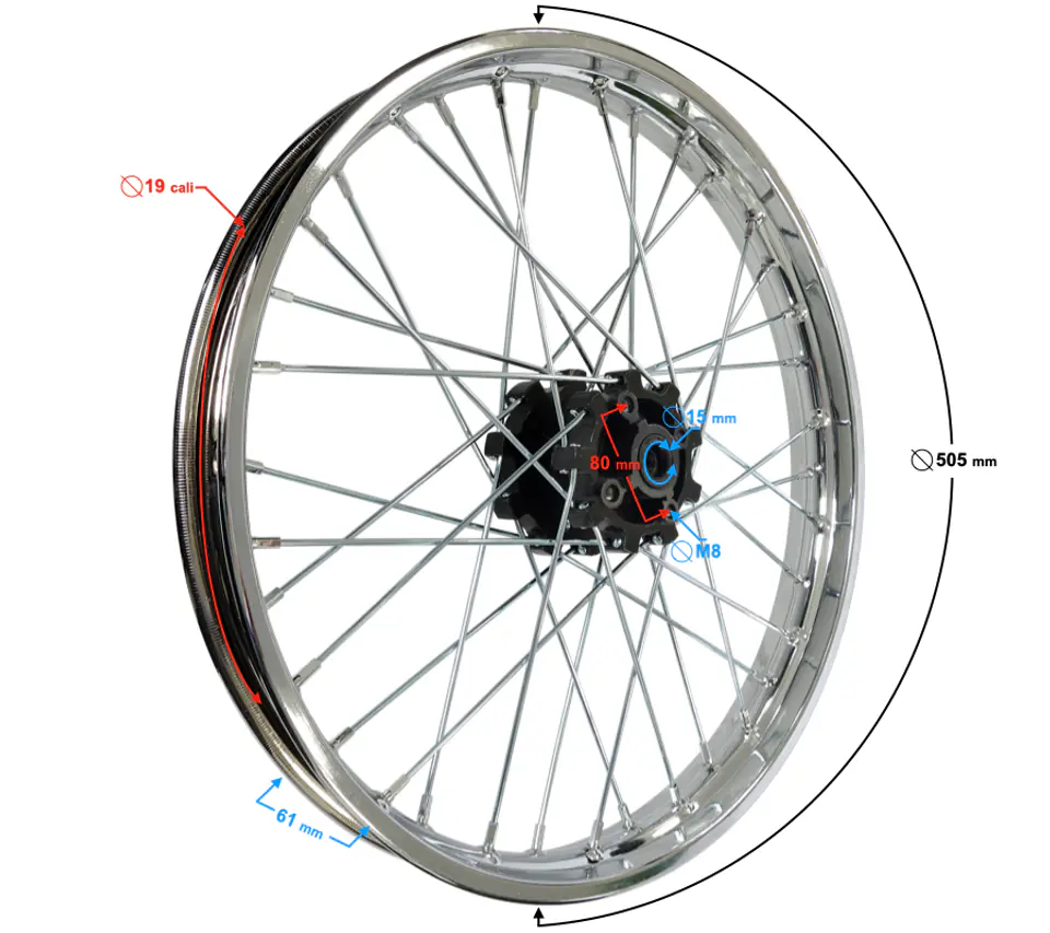 ⁨Felga przednia cross 19x1,4 Dirt bike⁩ w sklepie Wasserman.eu