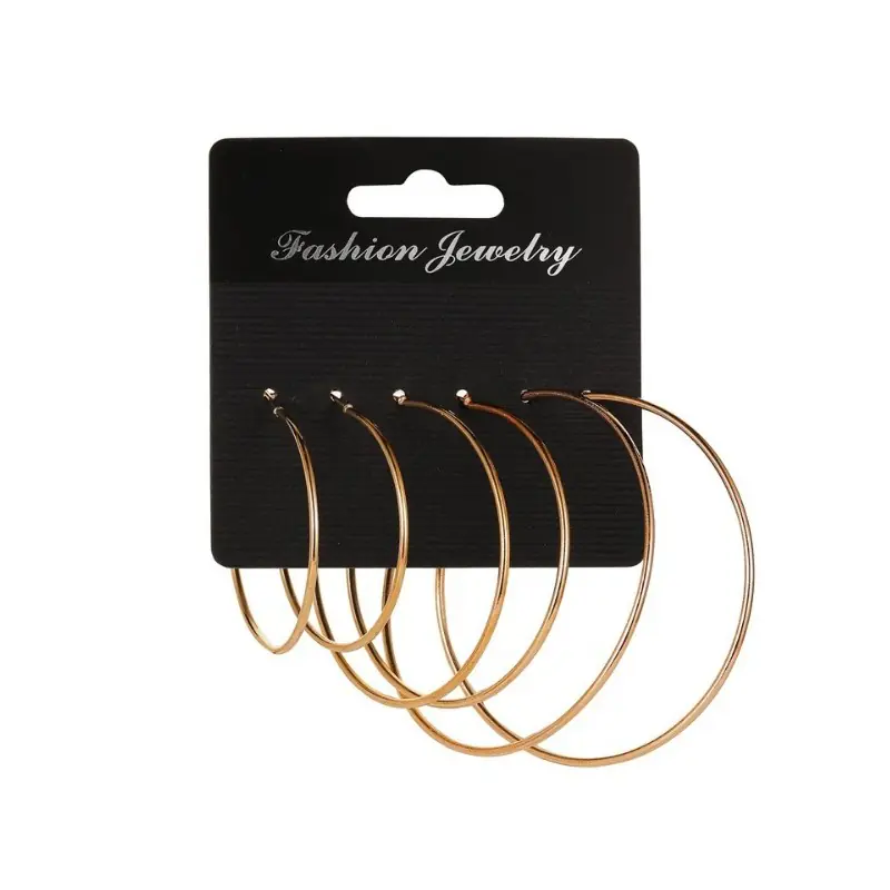 ⁨Set of 3 pairs of earrings wheels gold K1511⁩ at Wasserman.eu