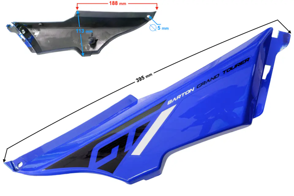 ⁨Obudowa boczna prawa cz.2 niebieska GT 125⁩ w sklepie Wasserman.eu