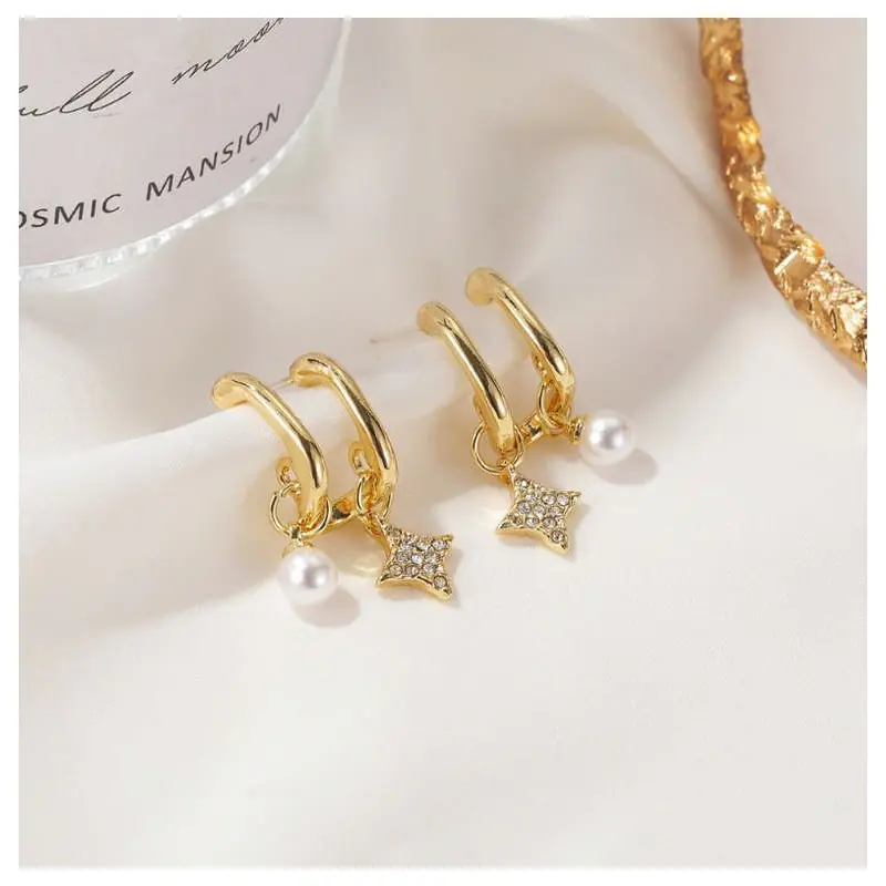 ⁨HANGING EARRINGS DOUBLE STICK K1506⁩ at Wasserman.eu