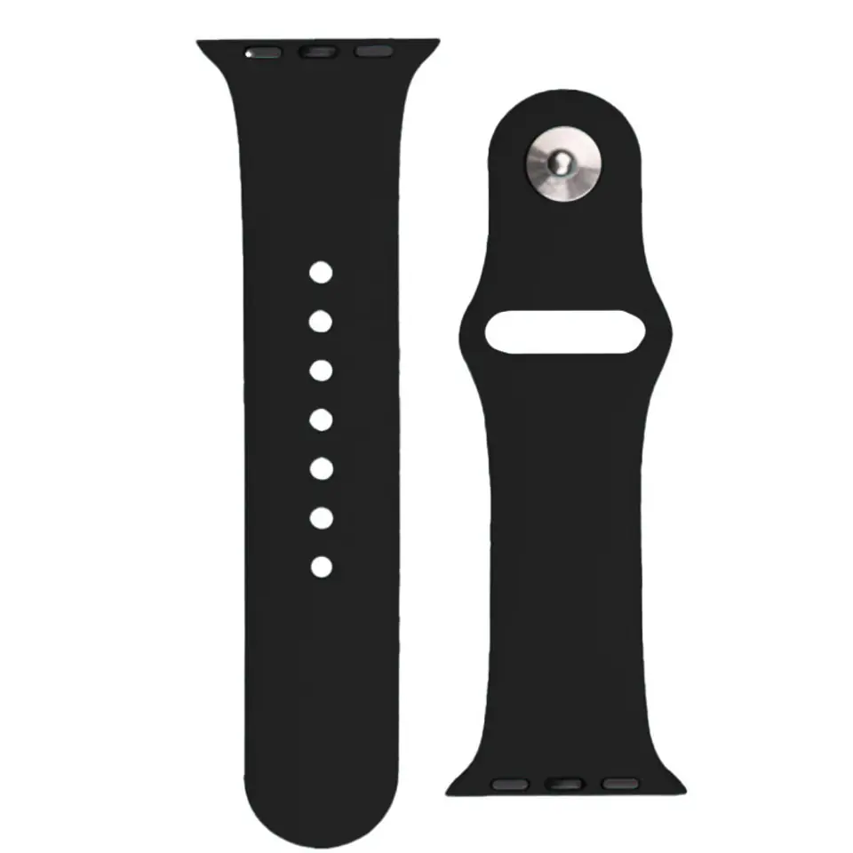 ⁨Silicone Strap APS silikonowa opaska do Watch Ultra / 8 / 7 / 6 / 5 / 4 / 3 / 2 / SE (45 / 44 / 42mm) pasek bransoleta do zegarka czarny⁩ w sklepie Wasserman.eu