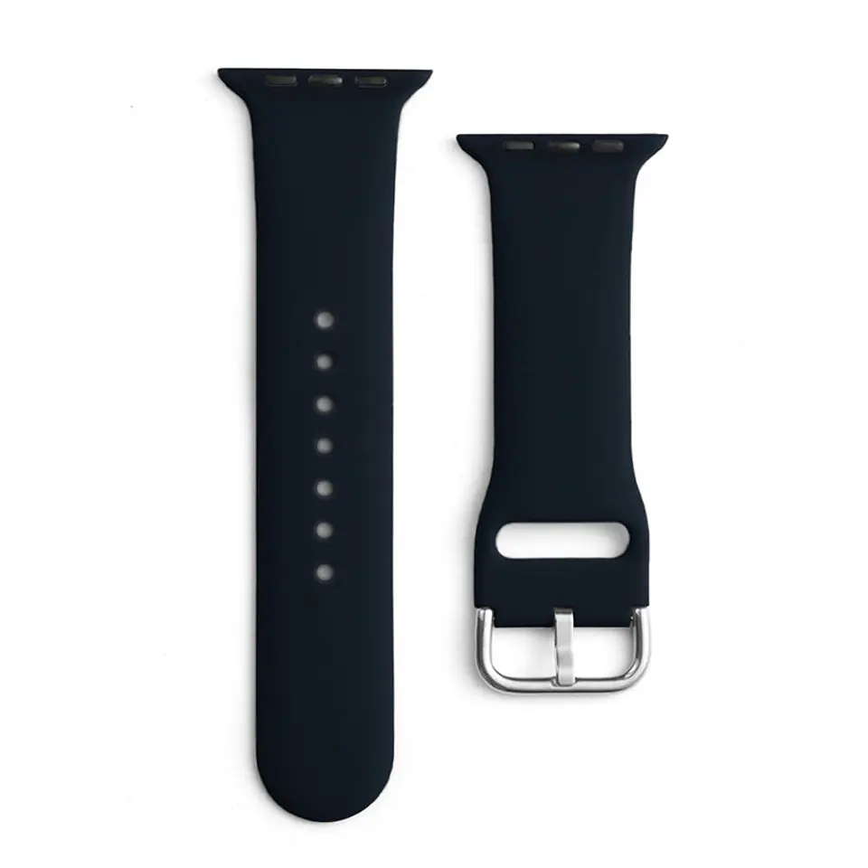 ⁨Silicone Strap APS silikonowa opaska do Watch 8 / 7 / 6 / 5 / 4 / 3 / 2 / SE (41 / 40 / 38mm) pasek bransoleta do zegarka czarny⁩ w sklepie Wasserman.eu