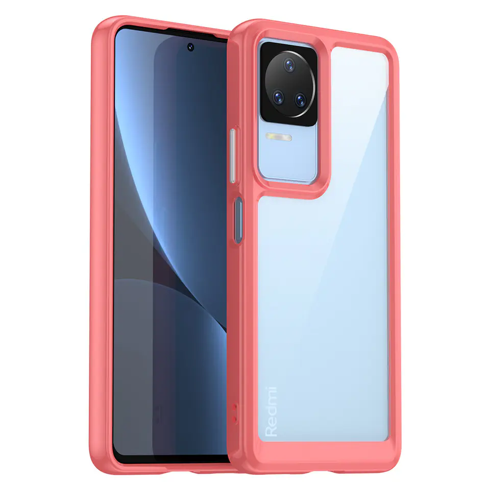 ⁨Outer Space Case etui do Xiaomi Poco F4 5G pokrowiec z elastyczną ramką czerwone⁩ w sklepie Wasserman.eu