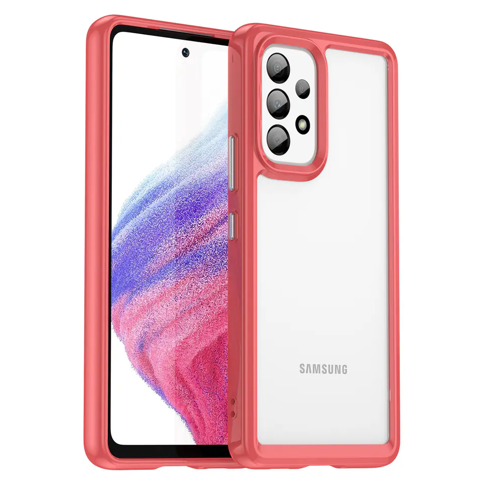 ⁨Outer Space Case etui do Samsung Galaxy A53 5G pokrowiec z elastyczną ramką czerwone⁩ w sklepie Wasserman.eu