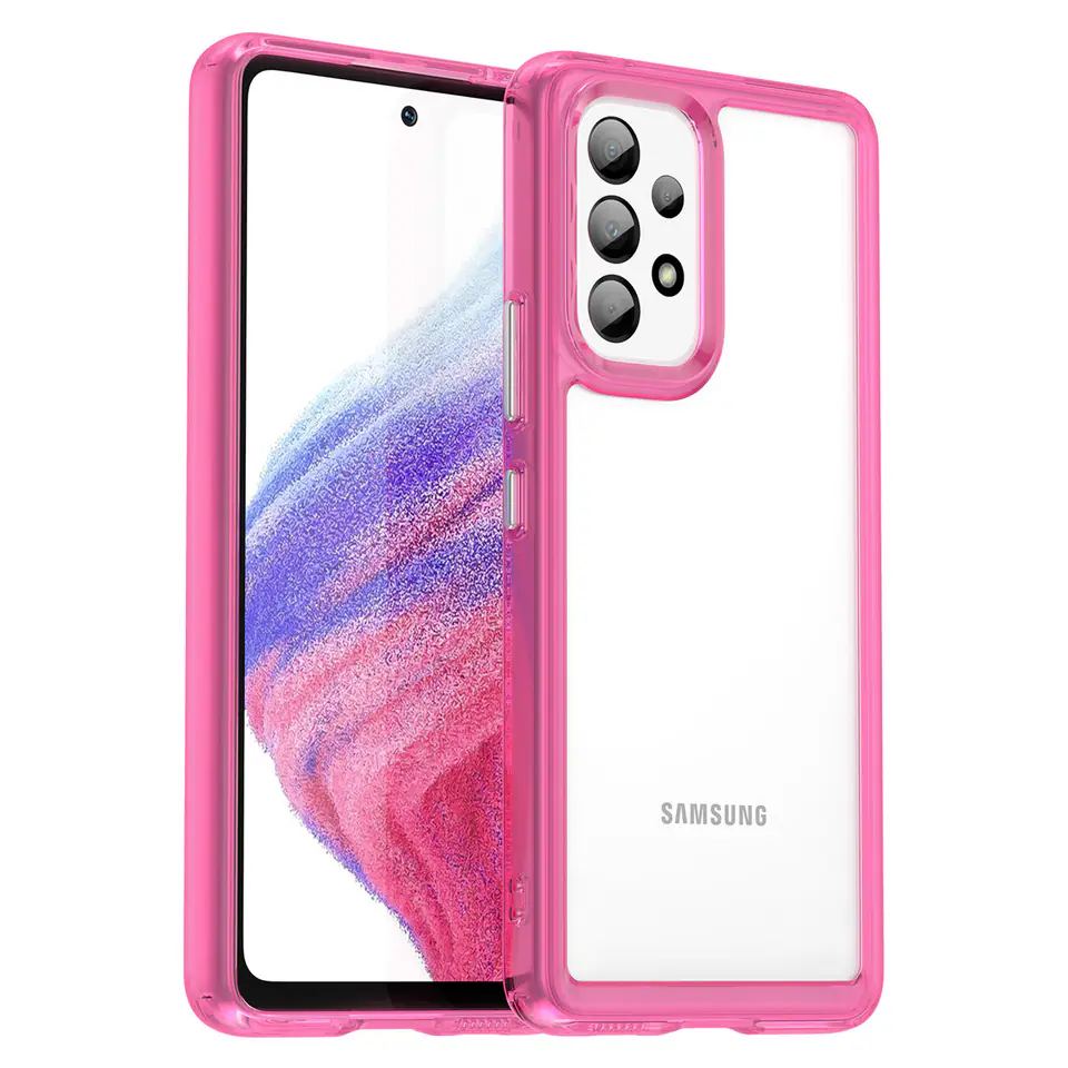 ⁨Outer Space Case etui do Samsung Galaxy A53 5G pokrowiec z elastyczną ramką różowe⁩ w sklepie Wasserman.eu