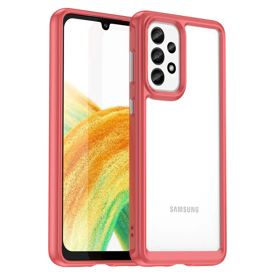 ⁨Outer Space Case etui do Samsung Galaxy A33 5G pokrowiec z elastyczną ramką czerwone⁩ w sklepie Wasserman.eu