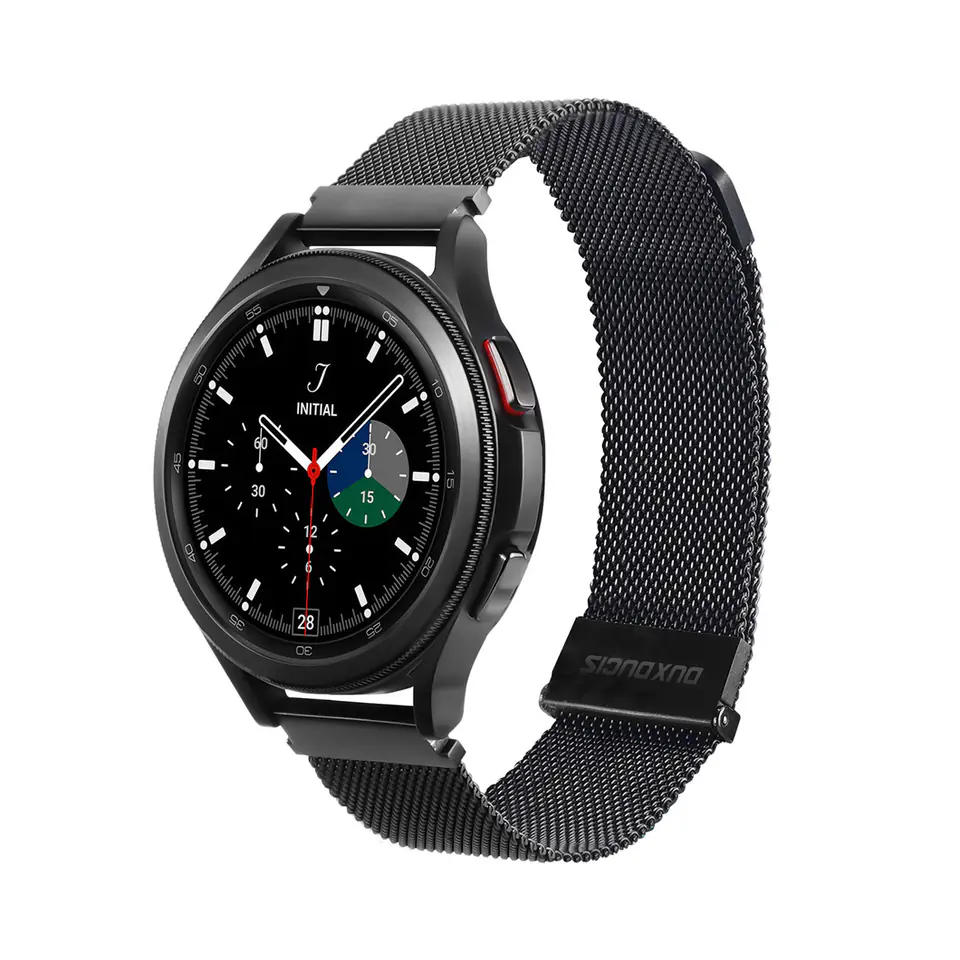 ⁨Dux Ducis Magnetic Strap pasek do Samsung Galaxy Watch / Huawei Watch / Honor Watch / Xiaomi Watch (22mm band) magnetyczna opaska czarny (Milanese Version)⁩ w sklepie Wasserman.eu