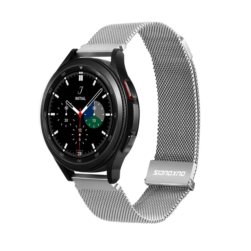 ⁨Dux Ducis Magnetic Strap pasek do Samsung Galaxy Watch / Huawei Watch / Honor Watch / Xiaomi Watch (22mm band) magnetyczna opaska srebrny (Milanese Version)⁩ w sklepie Wasserman.eu