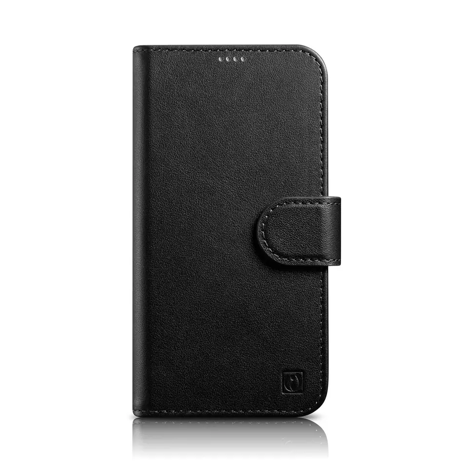 ⁨iCarer Wallet Case 2in1 etui iPhone 14 skórzany pokrowiec z klapką Anti-RFID czarny (WMI14220725-BK)⁩ w sklepie Wasserman.eu