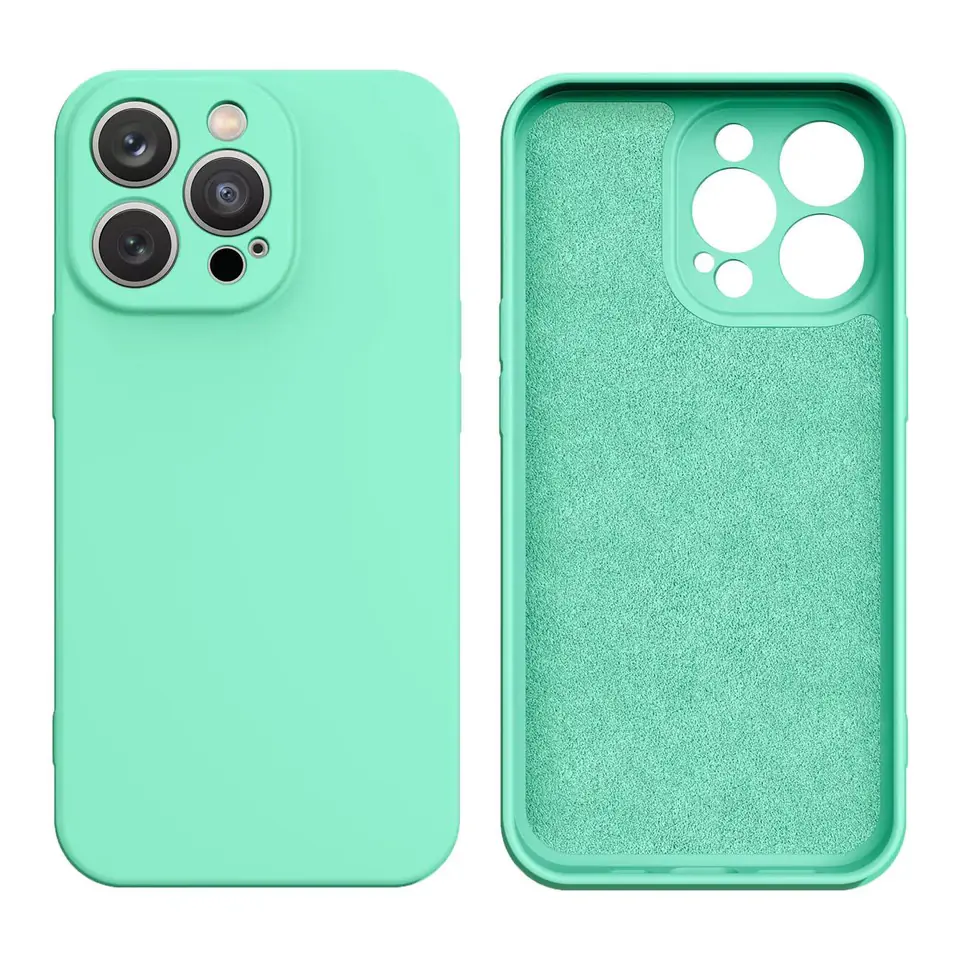 ⁨Silicone case etui Xiaomi Redmi Note 11 Pro 5G / 11 Pro / 11E Pro silikonowy pokrowiec miętowozielone⁩ w sklepie Wasserman.eu