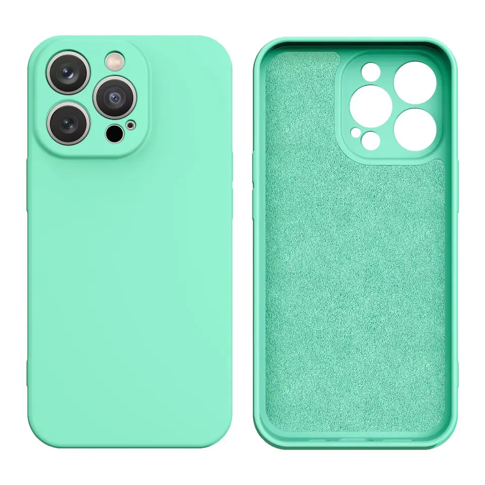⁨Silicone case etui iPhone 14 Plus silikonowy pokrowiec miętowozielone⁩ w sklepie Wasserman.eu