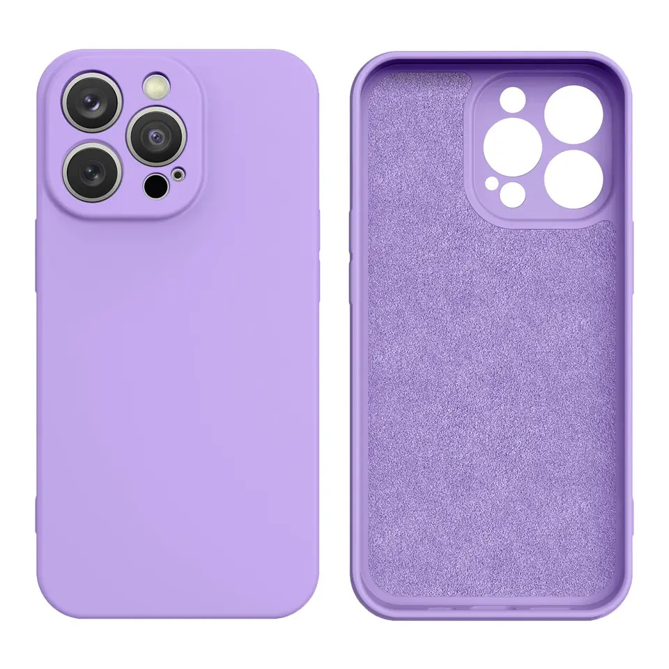 ⁨Silicone case etui iPhone 14 Plus silikonowy pokrowiec fioletowe⁩ w sklepie Wasserman.eu