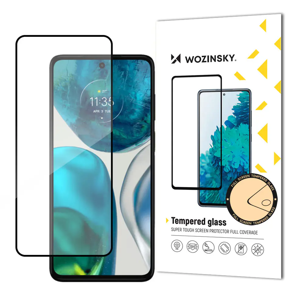 ⁨Wozinsky super wytrzymałe szkło hartowane Full Glue na cały ekran z ramką Case Friendly Motorola Moto G52 czarny⁩ w sklepie Wasserman.eu