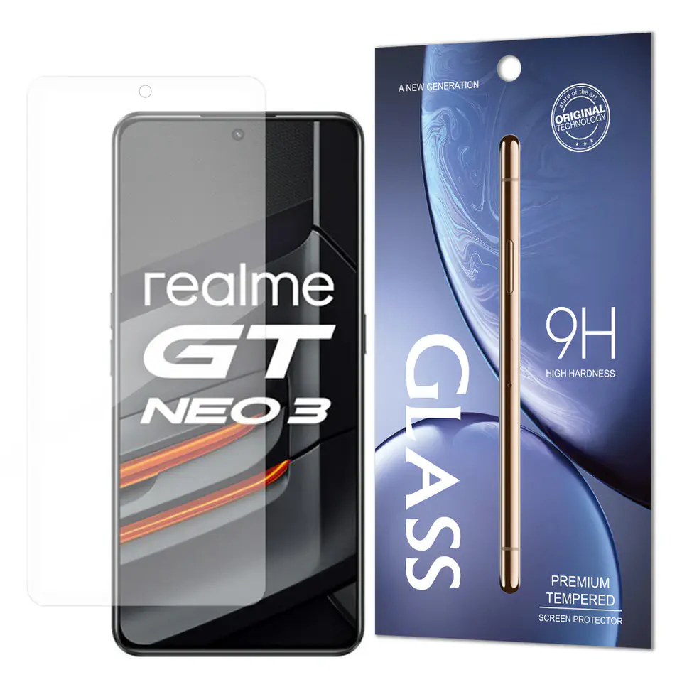 ⁨Tempered Glass szkło hartowane 9H Realme GT Neo 3 (opakowanie – koperta)⁩ w sklepie Wasserman.eu