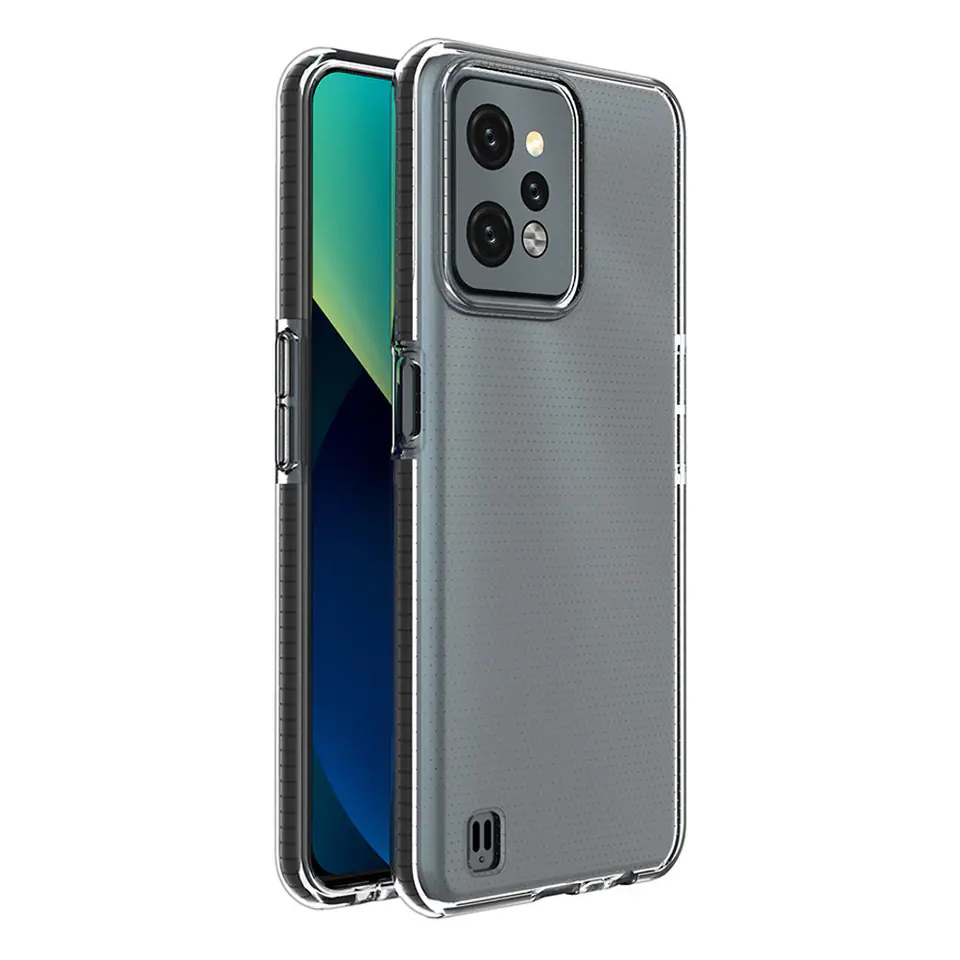 ⁨Spring Case etui Realme C31 silikonowy pokrowiec z ramką czarne⁩ w sklepie Wasserman.eu