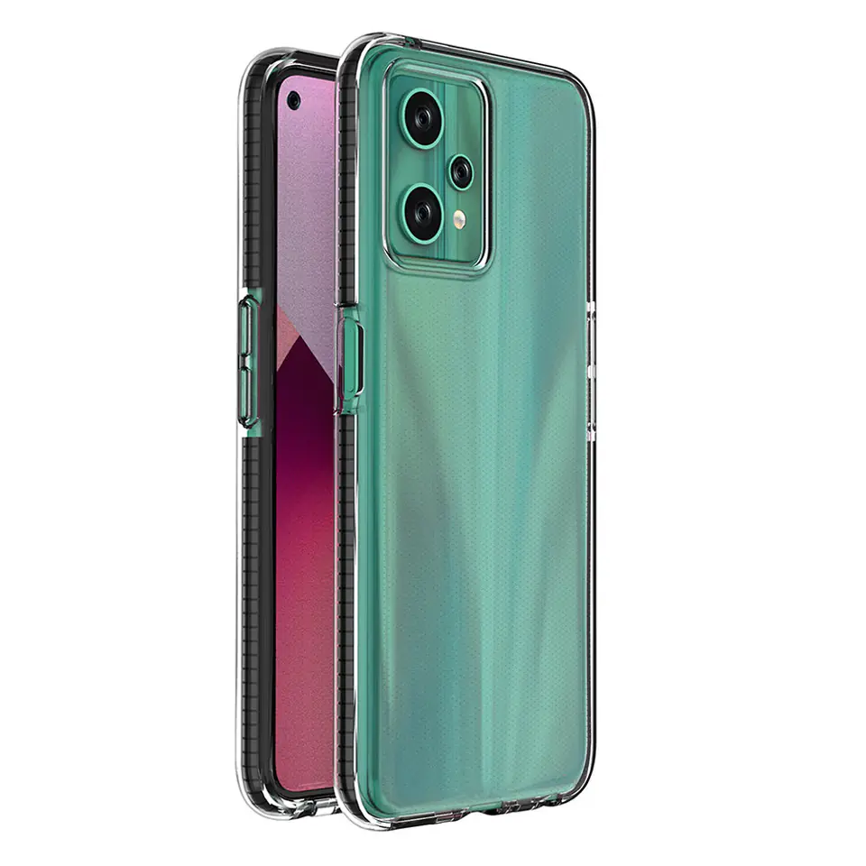 ⁨Spring Case etui Realme 9 Pro silikonowy pokrowiec z ramką czarne⁩ w sklepie Wasserman.eu