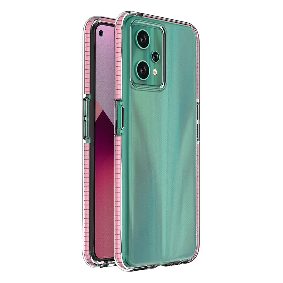 ⁨Spring Case etui Realme 9 Pro silikonowy pokrowiec z ramką jasnoróżowe⁩ w sklepie Wasserman.eu