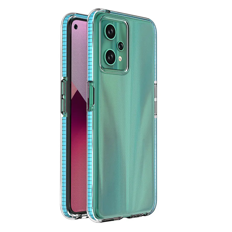 ⁨Spring Case etui Realme 9 Pro silikonowy pokrowiec z ramką jasnoniebieskie⁩ w sklepie Wasserman.eu