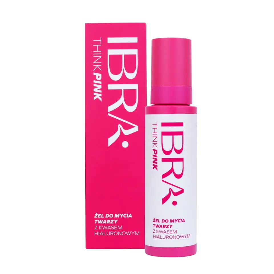 ⁨IBRA Think Pink Żel do mycia twarzy z kwasem hialuronowym 150ml⁩ w sklepie Wasserman.eu