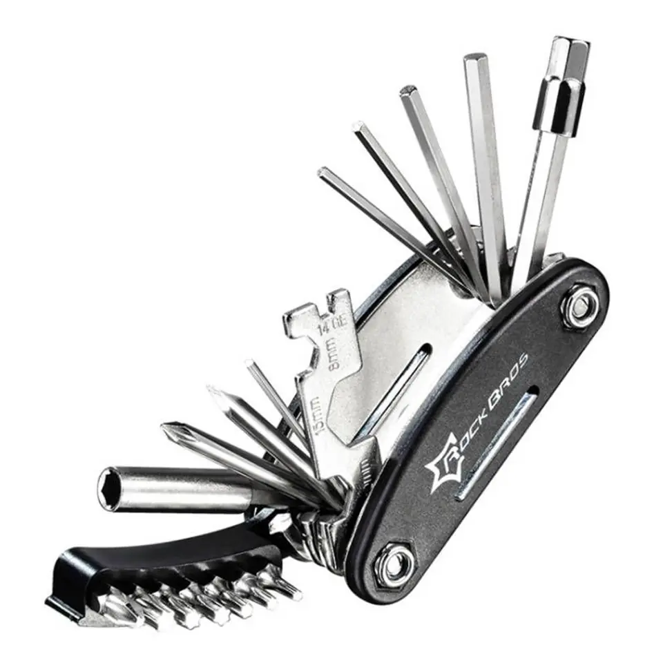 ⁨Wielofunkcyjne narzędzie do naprawy roweru / Zestaw kluczy Rockbros GJ8002 (czarny)⁩ w sklepie Wasserman.eu