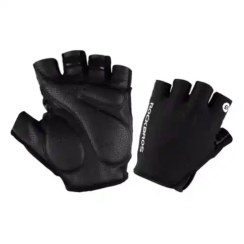 ⁨Rękawiczki z odkrytymi palcami na rower Rockbros rozmiar: S S106BK-S (czarne)⁩ w sklepie Wasserman.eu