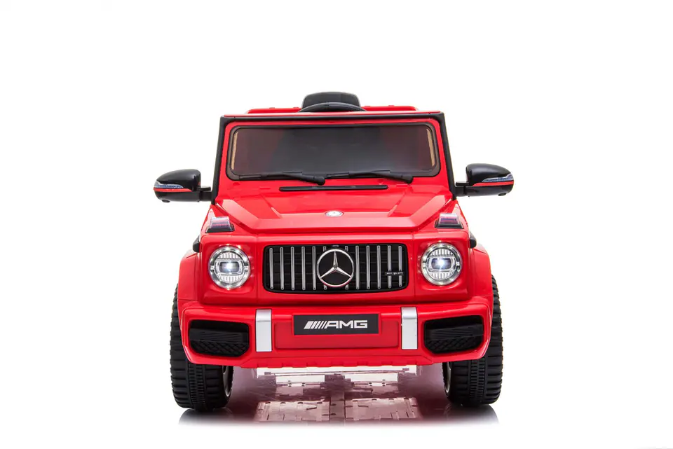 ⁨Mercedes AMG G63 dla dzieci Czerwony + Pilot + MP3 LED + Wolny Start + EVA + Pasy⁩ w sklepie Wasserman.eu