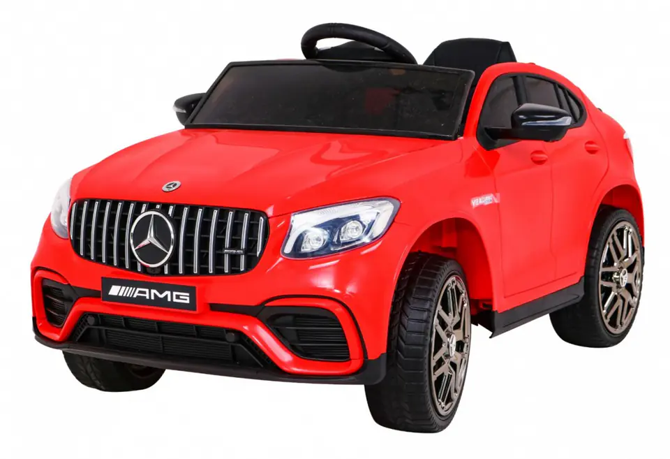 ⁨Mercedes Benz GLC63S dla dzieci Czerwony + Pilot + Napęd 4x4 + MP3 LED + EVA + Wolny Start⁩ w sklepie Wasserman.eu