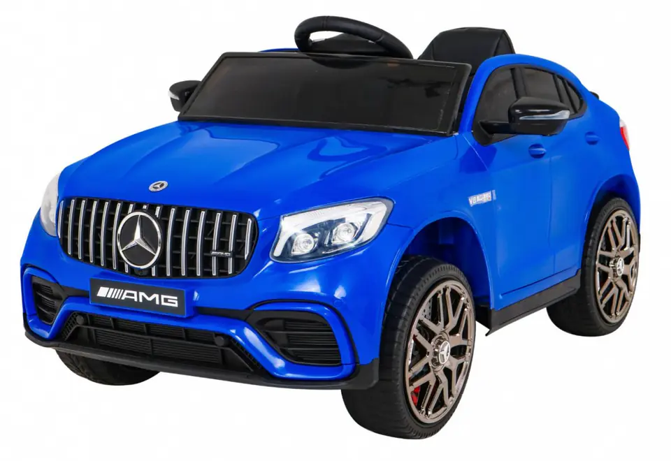 ⁨Mercedes Benz GLC63S dla dzieci Niebieski + Pilot + Napęd 4x4 + MP3 LED + EVA + Wolny Start⁩ w sklepie Wasserman.eu